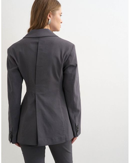 TOPSHOP Gray – schlichter, taillierter blazer