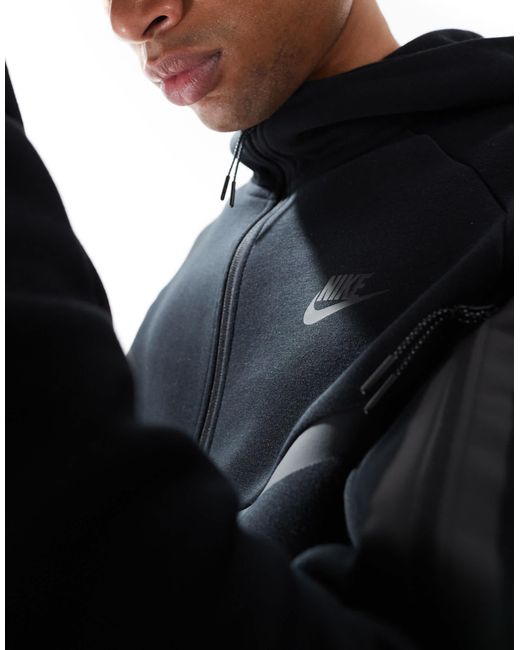 Nike – tech – fleece-kapuzenjacke in Black für Herren