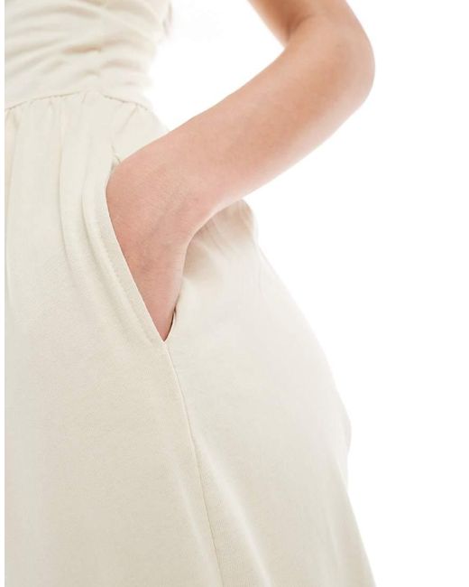 ASOS White Cami Wide Leg Jumpsuit With Pockets