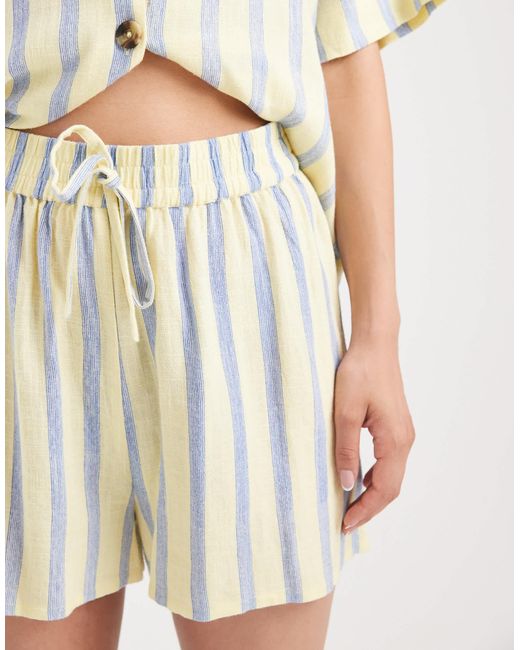ASOS Natural Linen Blend Co-Ord Shorts