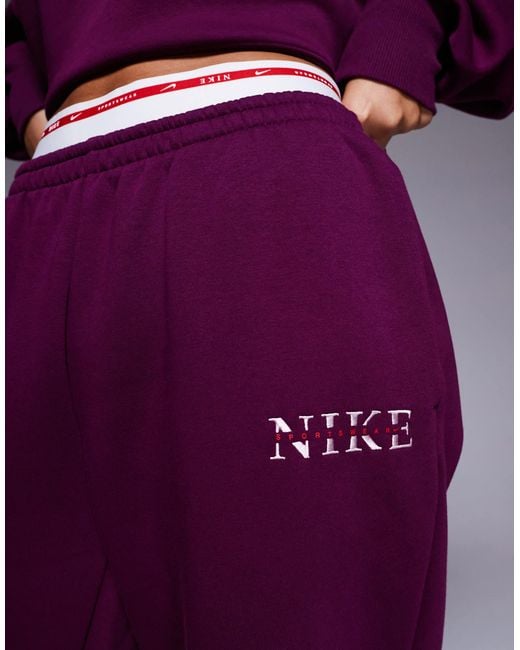 Nike Purple – gym life swoosh – oversize-jogginghose