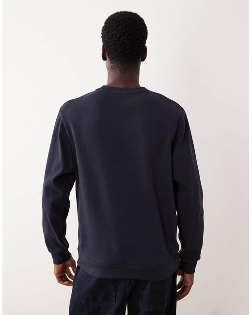 ASOS Blue Heavyweight Ribbed Sweatshirt for men