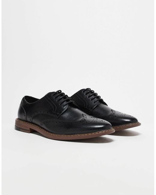 ASOS Black Brogue Shoes for men