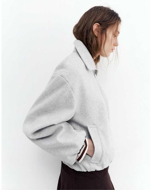 Pull&Bear Gray Soft Balloon Jacket