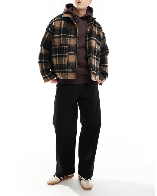Jack & Jones – evan – chinos aus em ripstop mit skater-schnitt in Black für Herren