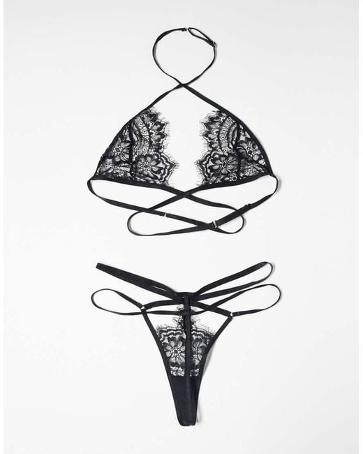 Ann Summers White Infinite Crotchless Foldover Set