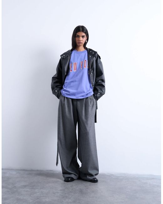 TOPSHOP Blue – oversize-t-shirt