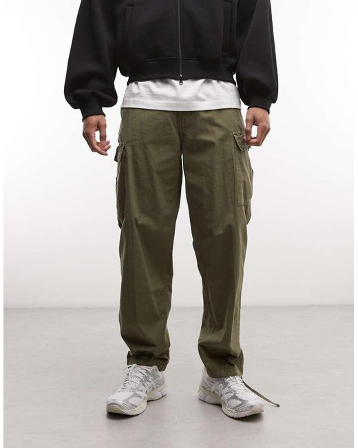 Element Black Relaxed Cargo Trousers for men