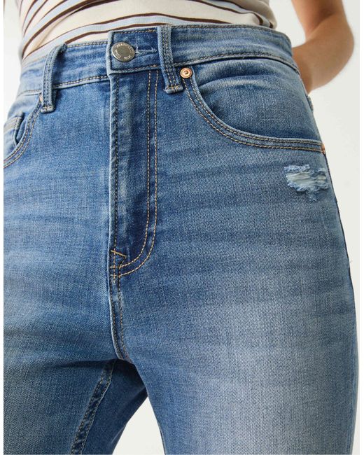 Stradivarius Blue – d09 – skinny jeans mit superhohem bund