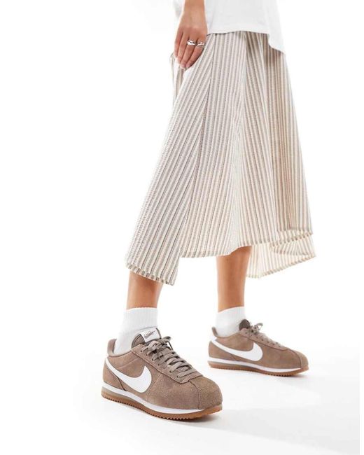nike cortez suede beige