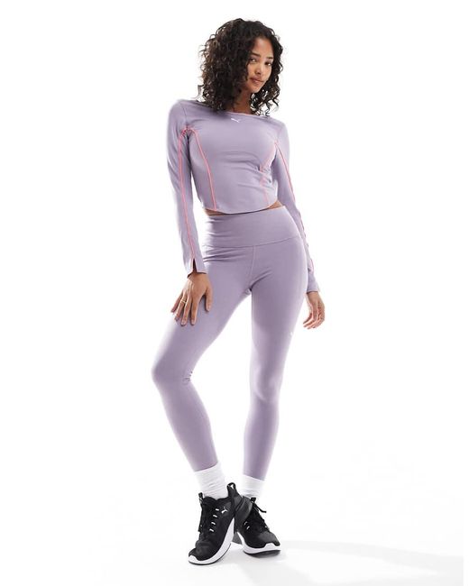 PUMA Cloudspun Soft High Waist Tights in Purple Lyst UK