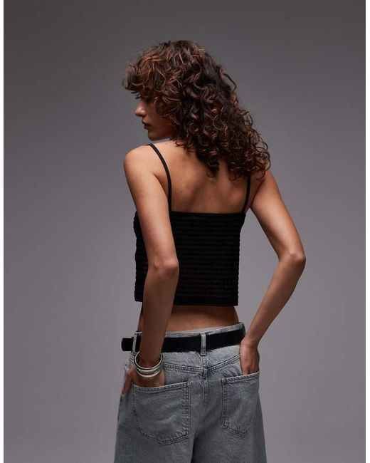 Tommy Hilfiger Black Sheer Crop Top