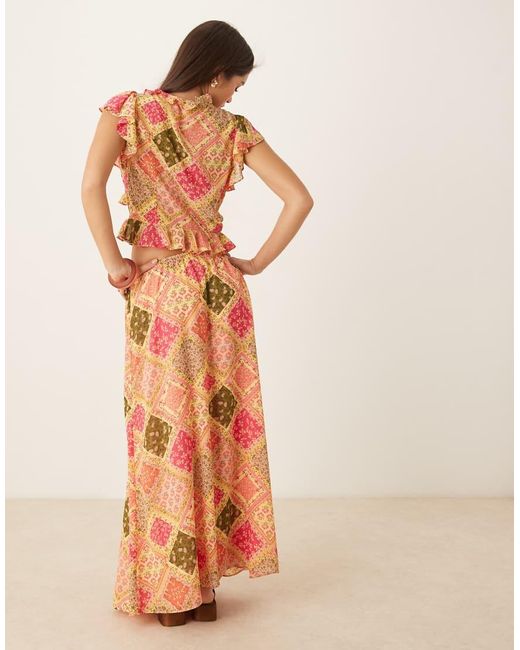 Nobody's Child Natural Marigold Maxi Skirt Co-ord