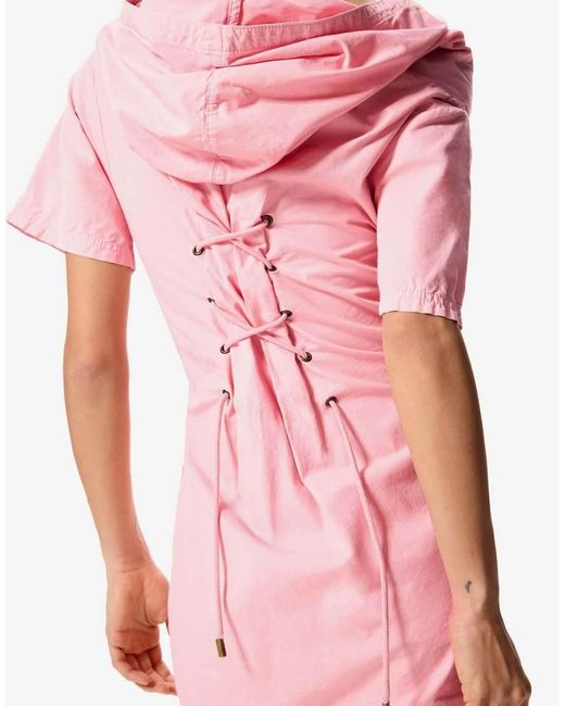 Desigual Pink Hooded Dress Masha Popova