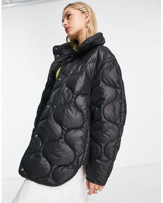 JJXX Onion Quilted Padded Jacket in Black Lyst