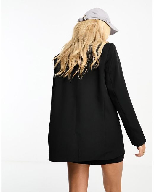 Pieces Black Tailored Oversized Blazer