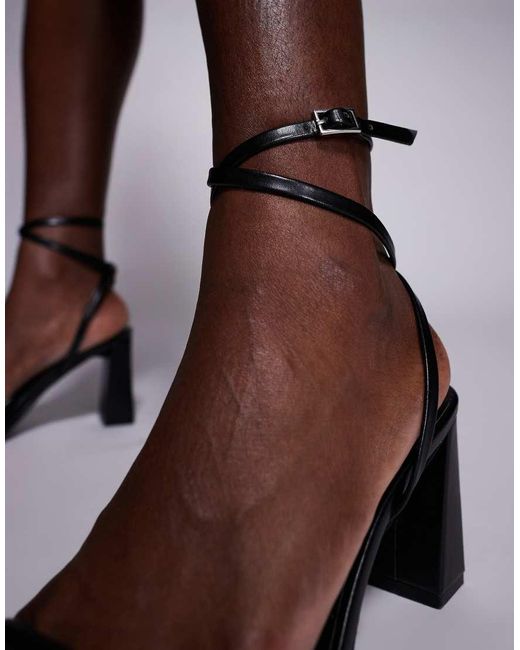 SIMMI Brown Simmi London Wide Fit Citra Block Heeled Sandals
