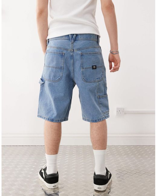 Drill chore - short ample en jean - délavé Vans pour homme en coloris White
