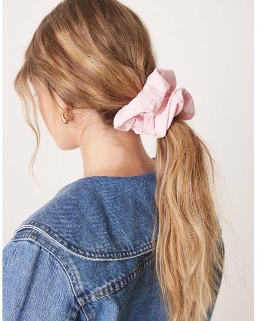ASOS Blue Scrunchie With Crushed Fabric