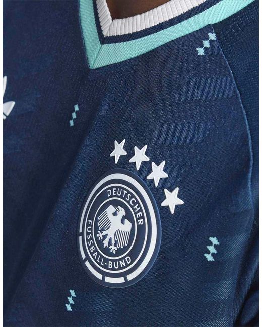 Adidas Originals Blue Germany 26 Away Authentic Jersey for men