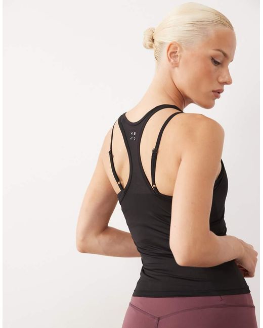 4505 Black Icon Active Quick Dry Racer Back Vest