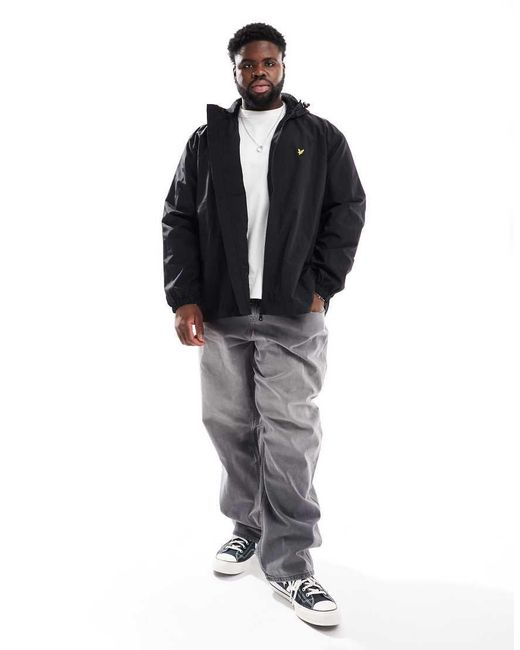 Lyle & Scott Black Plus Zip Through Hooded Jacket for men