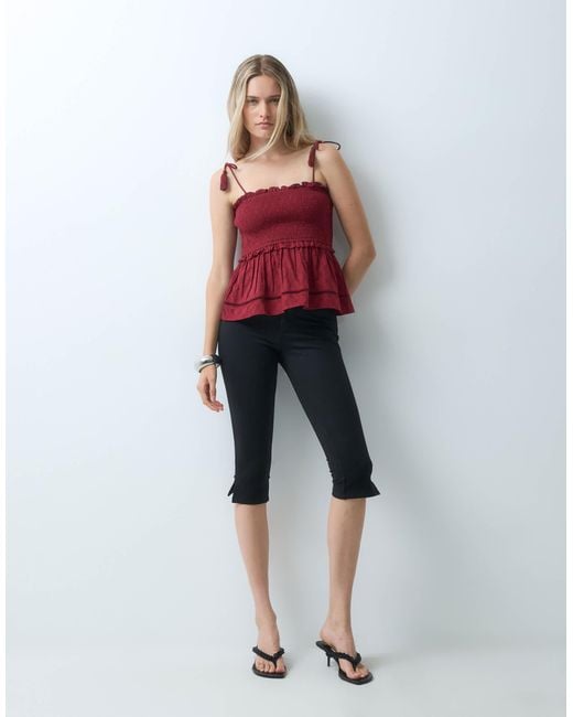 ONLY Red Smock Top