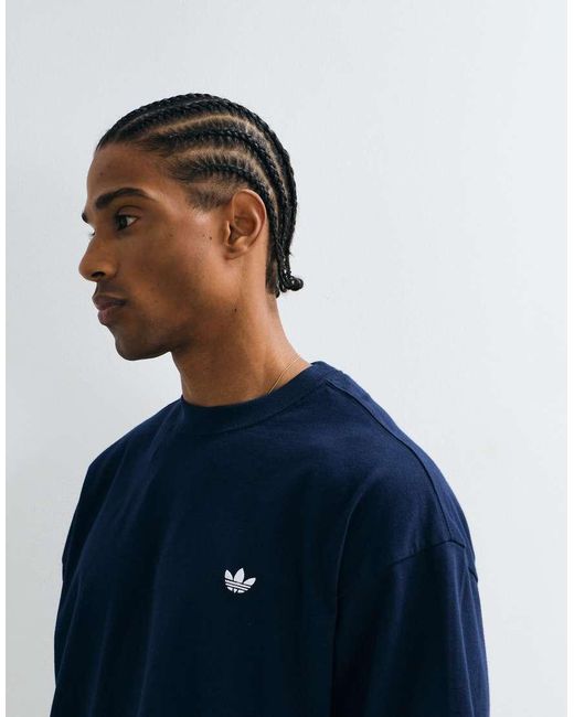 Adidas Originals Blue Essential Oversized T-shirt for men