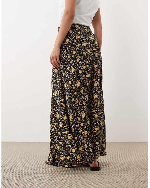 Miss Selfridge White Spun Bias Maxi Skirt