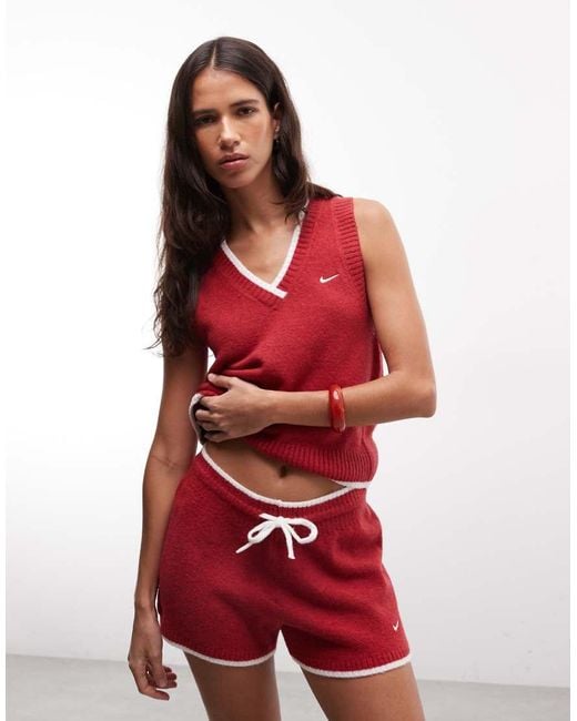 Nike Red Knitted Short