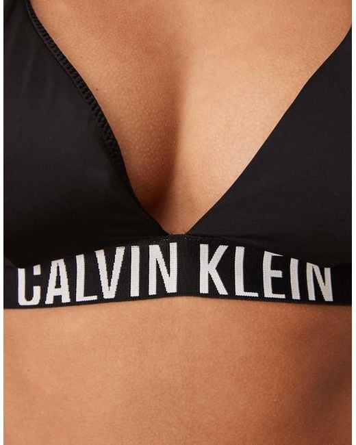 Calvin Klein Black Intense Power Triangle Bikini Top