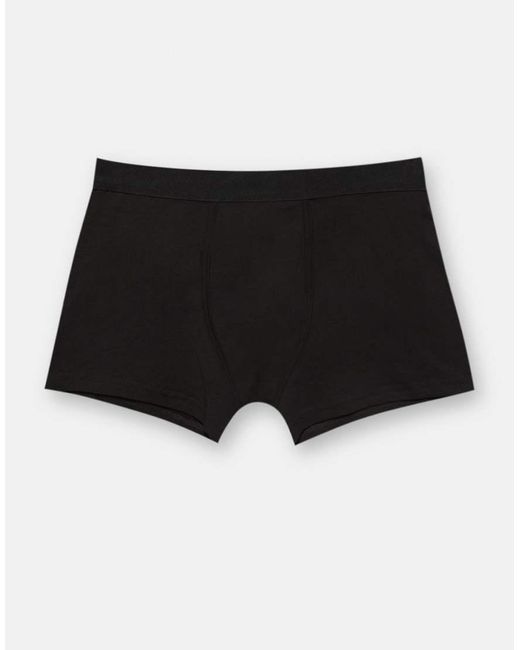 Pull&Bear Black Pack Of 3 Stwd Boxers for men