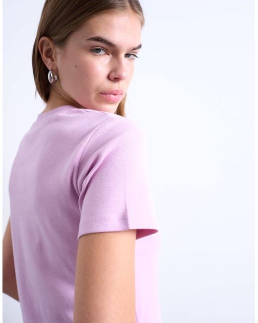 TOPSHOP Purple Shrunken Everyday Tee