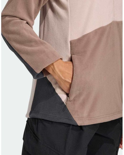 Adidas Originals Natural Terrex Multi Climawarm Fleece Anorak