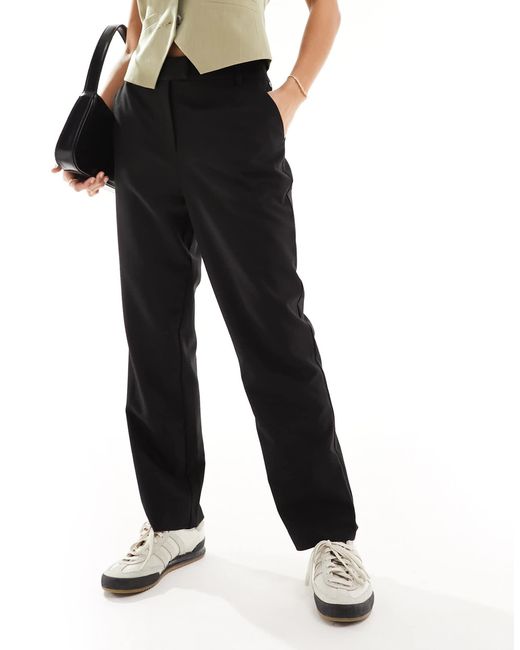 ASOS Black Asos Design Petite Tailored Slim Straight Ankle Length Pants