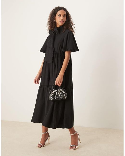 Sister Jane Black Bow Midi Dress