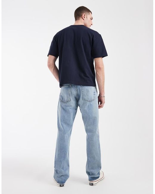 Gap Blue Relaxed Straight Leg Jeans for men