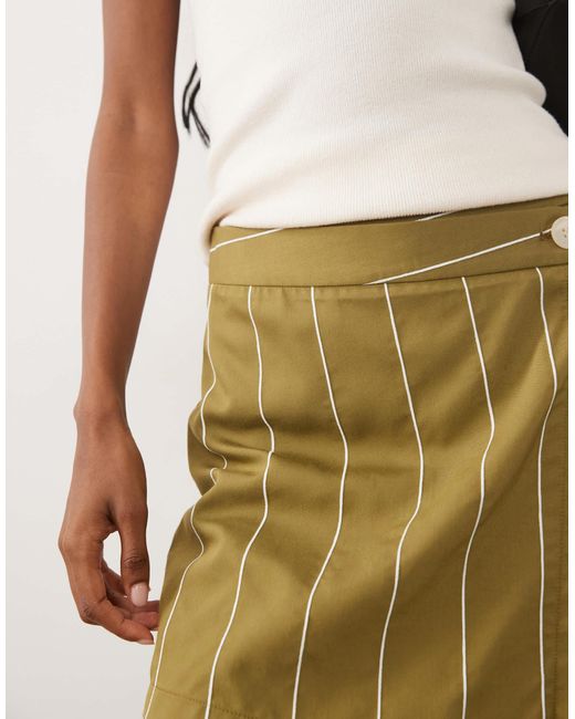 ASOS Natural Button Through Skort