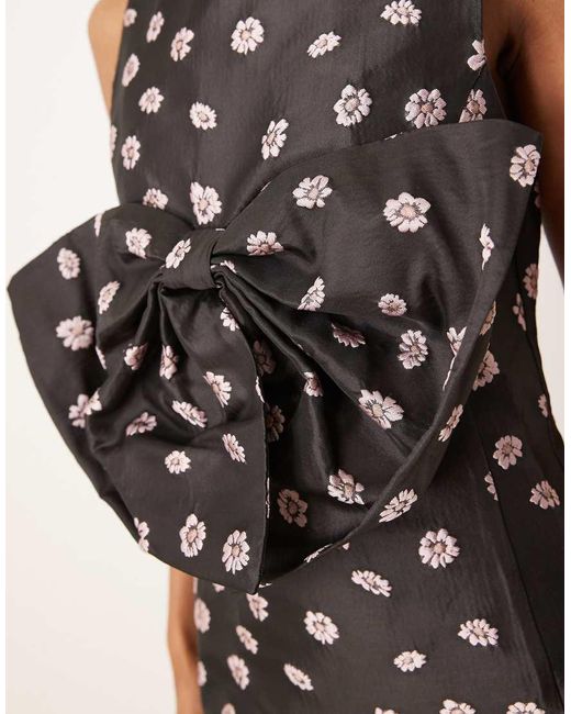 Sister Jane Black Rose Bells Jacquard Bow Dress