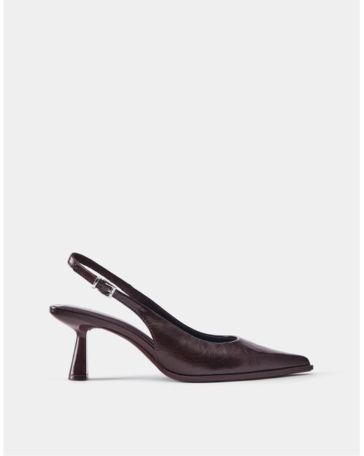Pull&Bear Brown Slingback-schuhe mit absatz
