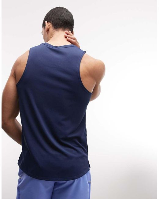 Nike Blue Miler Dri-fit Vest for men