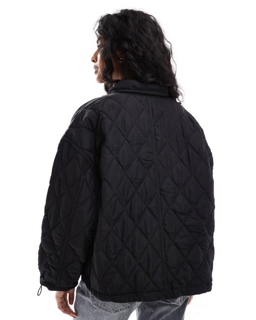 Dtt - bomber matelassé à losanges Don't Think Twice en coloris Black