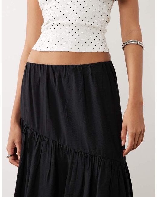 Gina Tricot White Dropped Waist Maxi Skirt