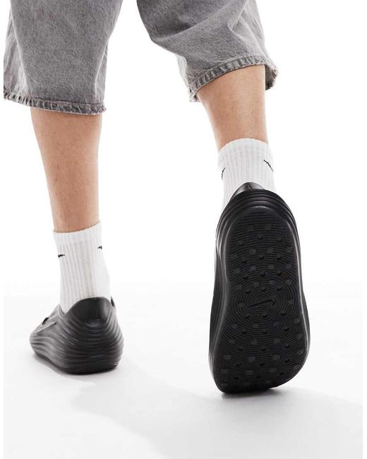 Nike Black Reactx Rejuven8 Clogs for men