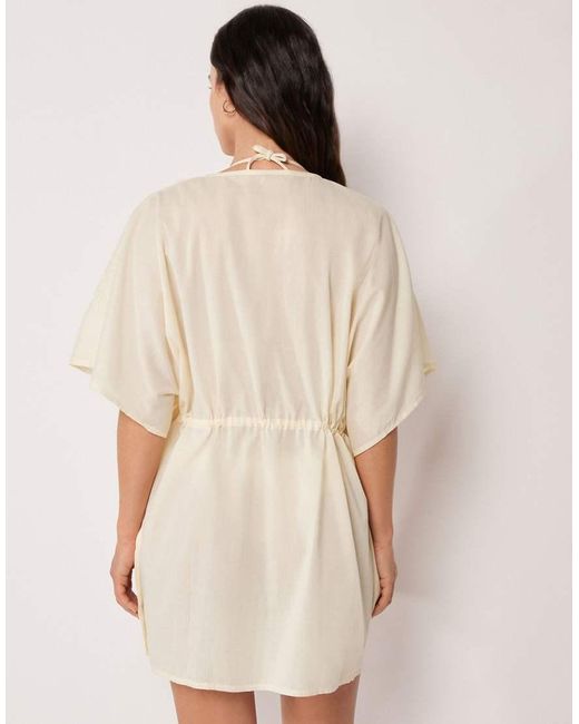 Calzedonia Natural Short Beach Kaftan