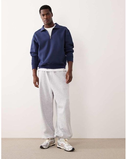 Abercrombie & Fitch Blue Ypb Quarter Zip Workout Sweatshirt for men