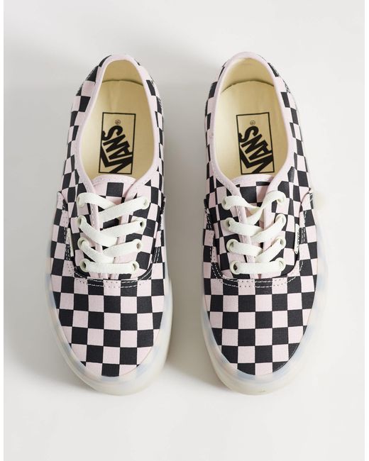 Vans White Authentic Stackform Checkerboard Trainers