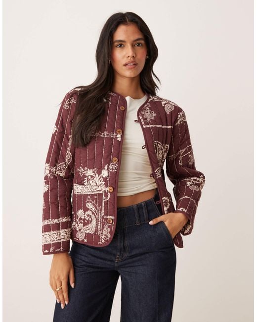 Nobody's Child Red Quilted Jacket