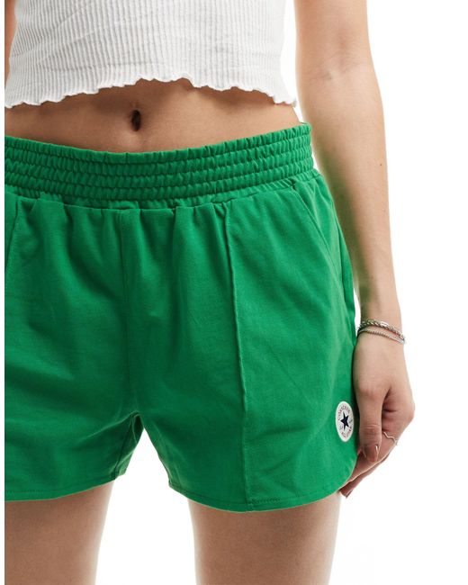 Converse Green Retro Chuck Jersey Knit Shorts