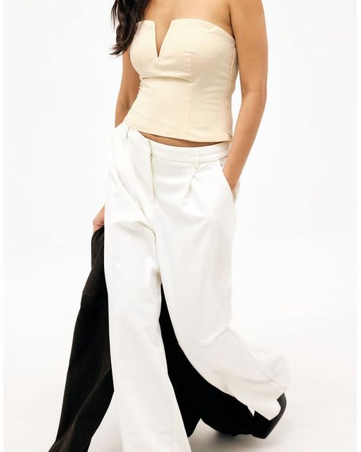 NA-KD White Sharp Corset Top